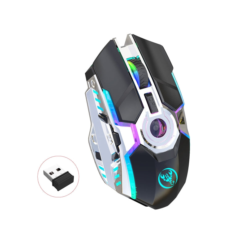 HXSJ T30 2400DPI RGB 2.4GHz Wireless Mouse(Black) - HoMEdemic™ 