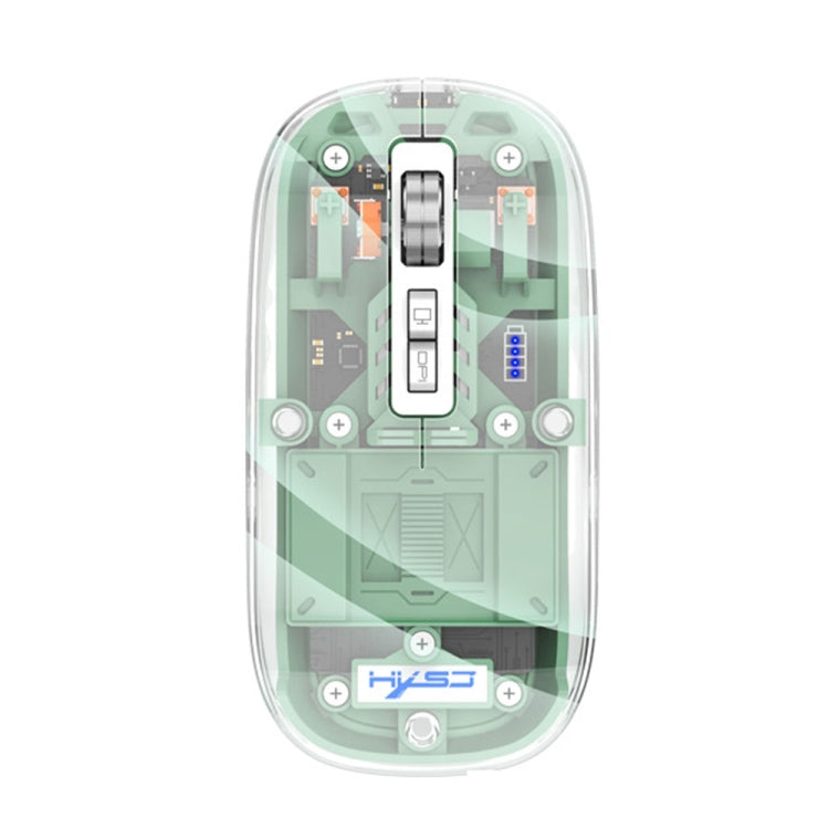 HXSJ T900 Transparent Magnet Three-mode Wireless Gaming Mouse(Bean Green) - HoMEdemic™ 