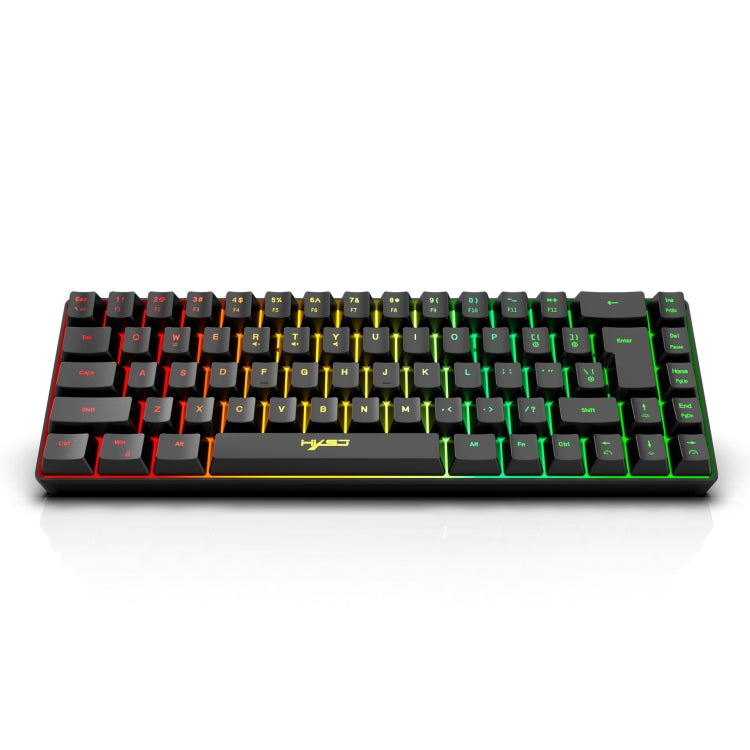 HXSJ V200 Wired RGB Backlit Mechanical Keyboard 68 Key Caps, Cable Length: 1.7m(Black) - HoMEdemic™ 