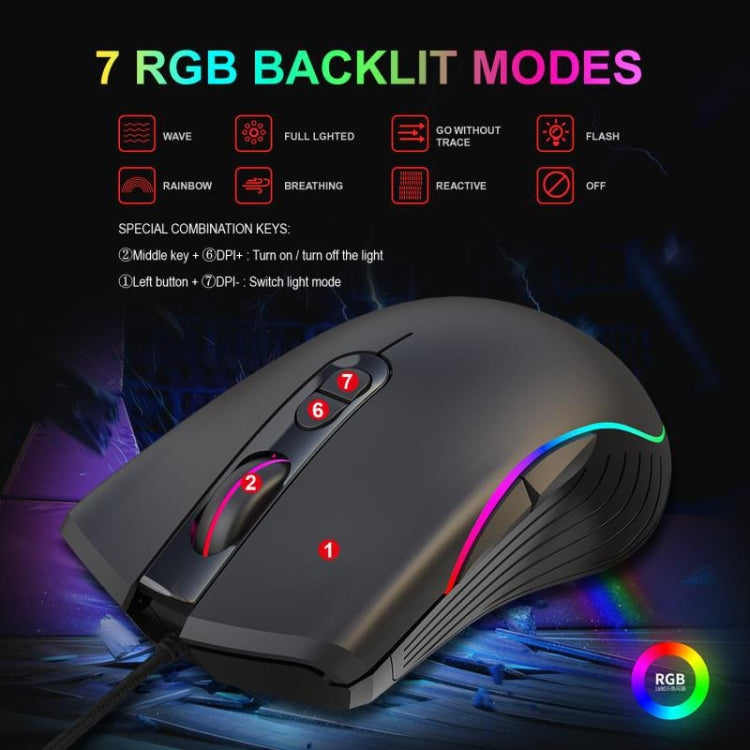 HXSJ V700B+A867 Wired RGB Backlit Keyboard and Mouse Set - HoMEdemic™ 