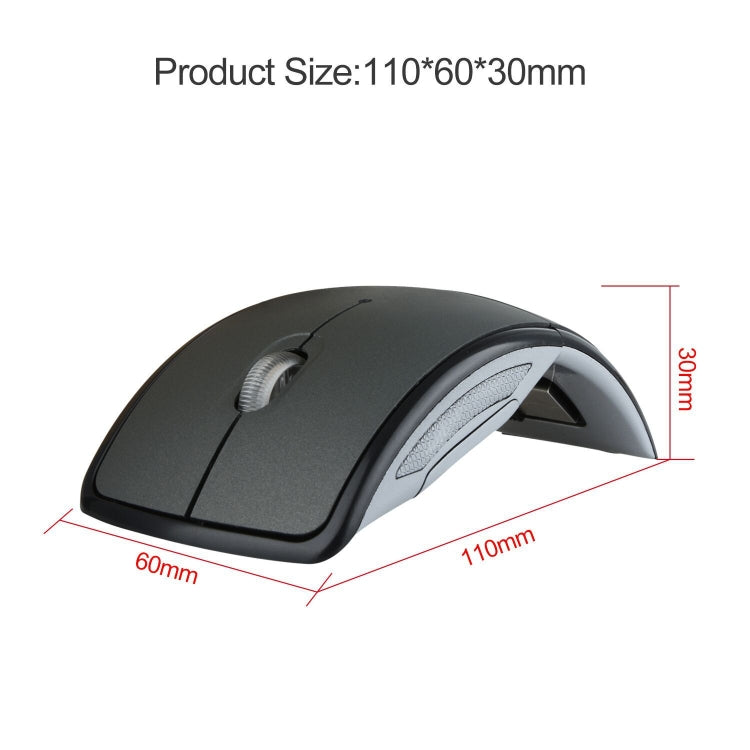 HXSJ ZD-01 1600DPI 2.4GHz Wireless Foldable Mouse(Grey) - HoMEdemic™ 