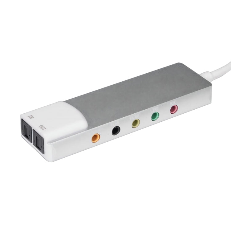 HY-601 6 in 1 USB Multi-Functional Sound Card USB + Audio 3.5 + 7.1CH / OPTICAL(Argent) - HoMEdemic™ 