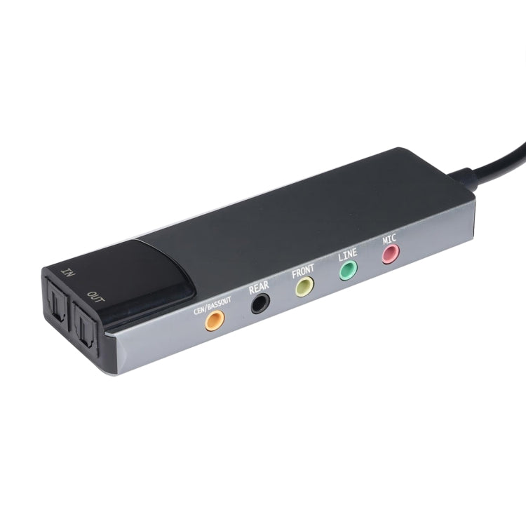 HY-601 6 in 1 USB Multi-Functional Sound Card USB + Audio 3.5 + 7.1CH / OPTICAL(Grey) - HoMEdemic™ 