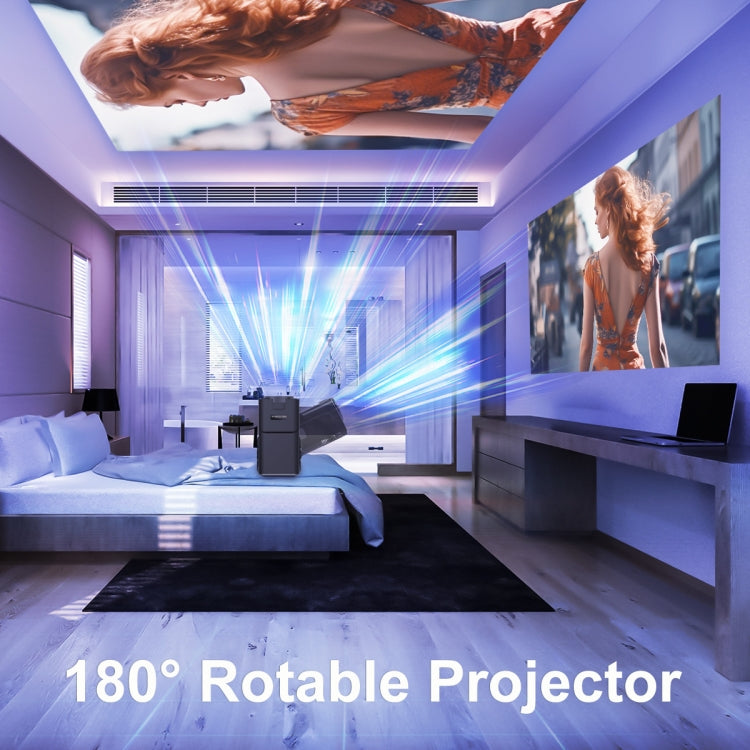 HY320 1080P 390ANSI 4K Android 11 Projector With Wifi 6 Bluetooth 5.0 Support Miracast / Airplay / DLNA UK Plug - HoMEdemic™ 