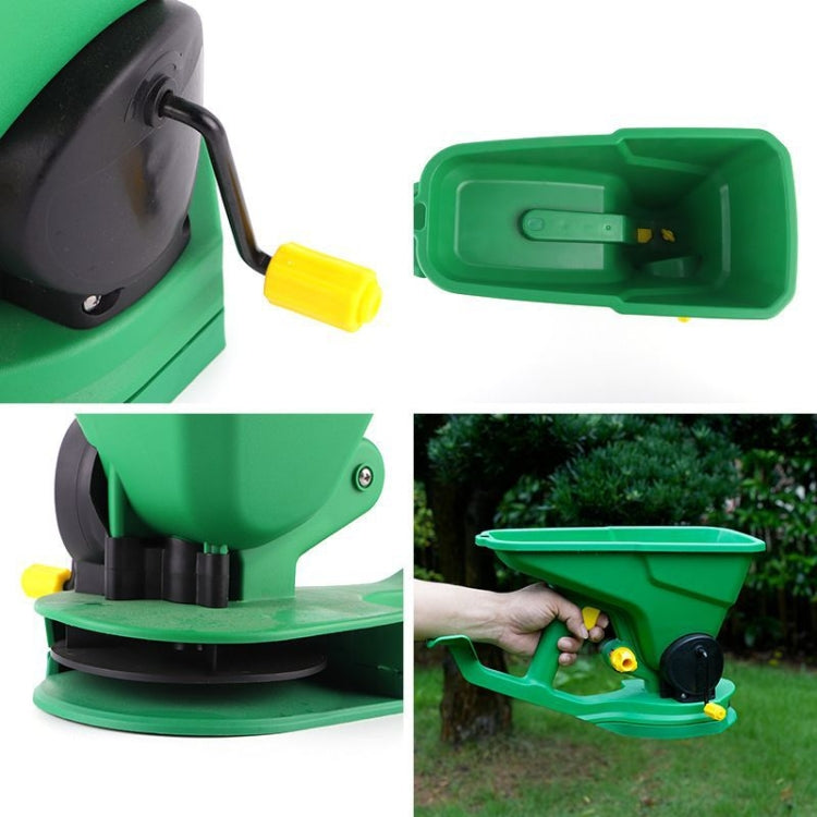 Hand-Powered Seed Spreader for Fertilizer, Salt, Ice Melt Gardens Lawns Small Farms Tool - HoMEdemic™ 