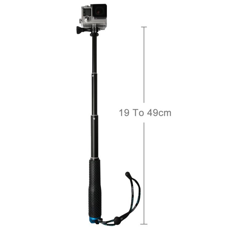 Handheld 49cm Extendable Pole Monopod with Screw for GoPro, Insta360, DJI and Other Action Cameras(Blue) - HoMEdemic™ 