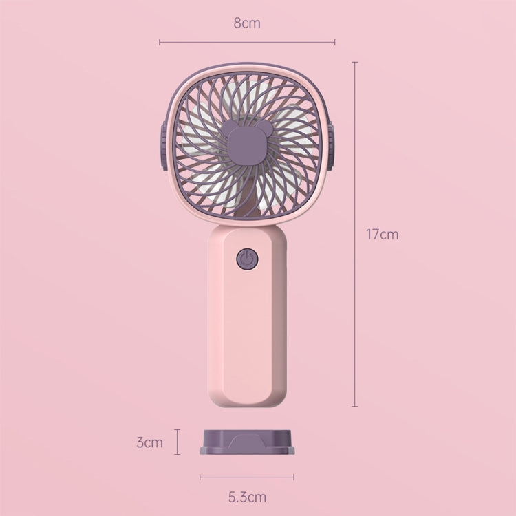 Handheld Portable Mini Multifunctional Fan With Phone Holder Function, Color: Yellow Green with Battery - HoMEdemic™ 