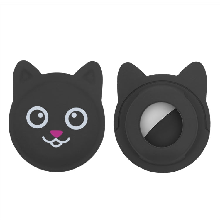 Hanhan Smile Cute Cartoon Pet Collar Anti-lost Tracker Silicone Case For AirTag 2nd Gen / AirTag 1st Gen(Black) - HoMEdemic™ 