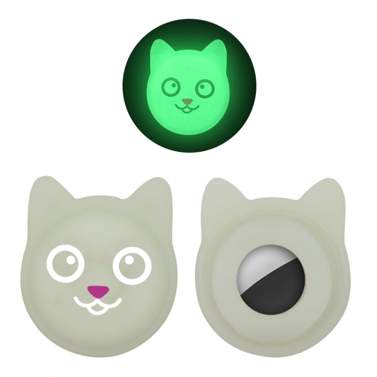 Hanhan Smile Cute Cartoon Pet Collar Anti-lost Tracker Silicone Case For AirTag 2nd Gen / AirTag 1st Gen(Fluorescent Green) - HoMEdemic™ 