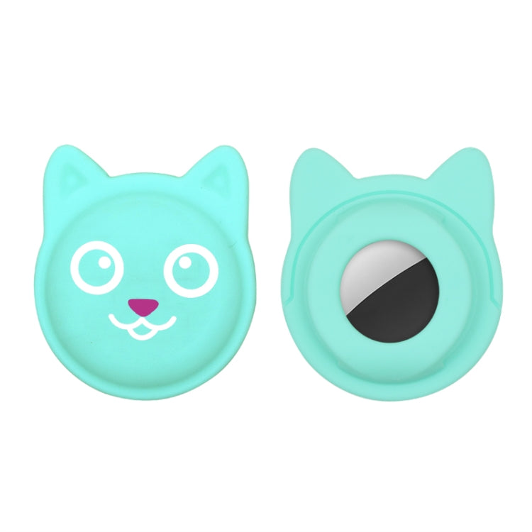 Hanhan Smile Cute Cartoon Pet Collar Anti-lost Tracker Silicone Case For AirTag 2nd Gen / AirTag 1st Gen(Mint Green) - HoMEdemic™ 