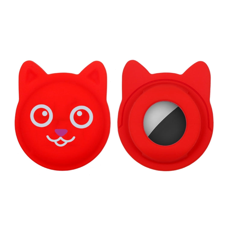 Hanhan Smile Cute Cartoon Pet Collar Anti-lost Tracker Silicone Case For AirTag 2nd Gen / AirTag 1st Gen(Red) - HoMEdemic™ 