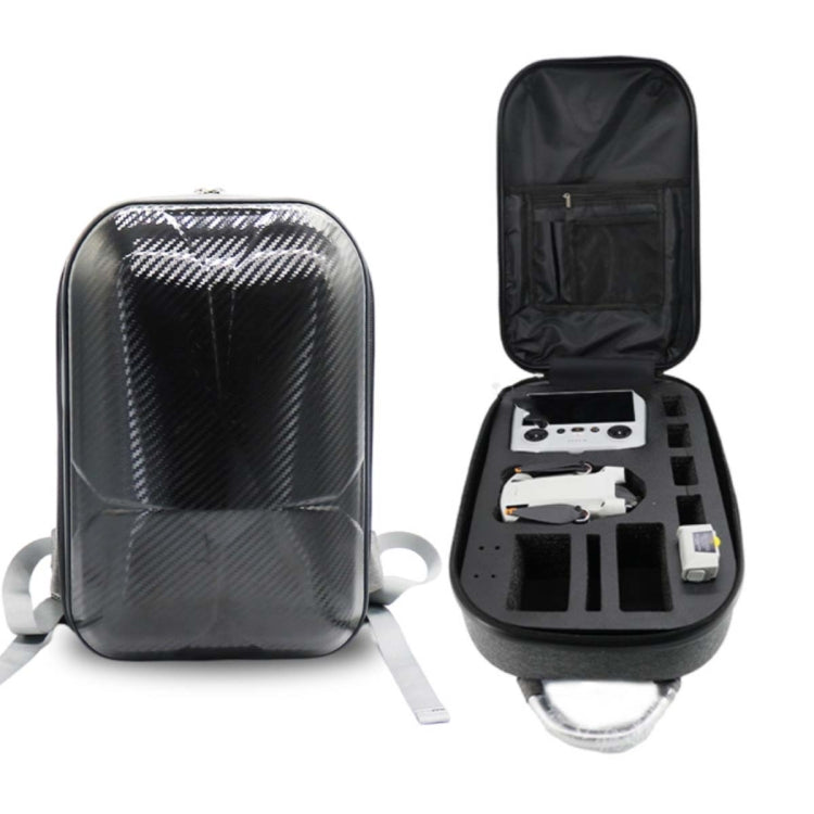 Hard Shell PC Carbon Fiber Backpack for DJI Mini 3 Pro Drone(Dark Grey) - HoMEdemic™ 