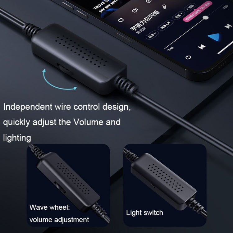 Havit A20 Plus Colorful Ambient Light Wired Computer Audio Stereo Surround Sound Speaker, Style: Black - HoMEdemic™ 