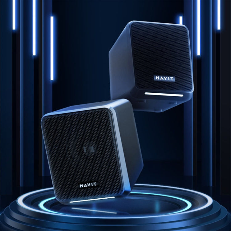 Havit A20 Plus Colorful Ambient Light Wired Computer Audio Stereo Surround Sound Speaker, Style: Bluetooth Version - HoMEdemic™ 