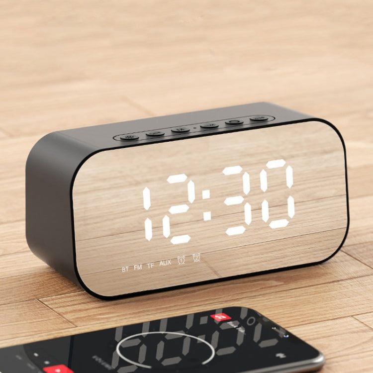 Havit M3 Subwoofer Mini Mirror Clock Bluetooth Speaker, Spsc: 1200mAh (Black） - HoMEdemic™ 
