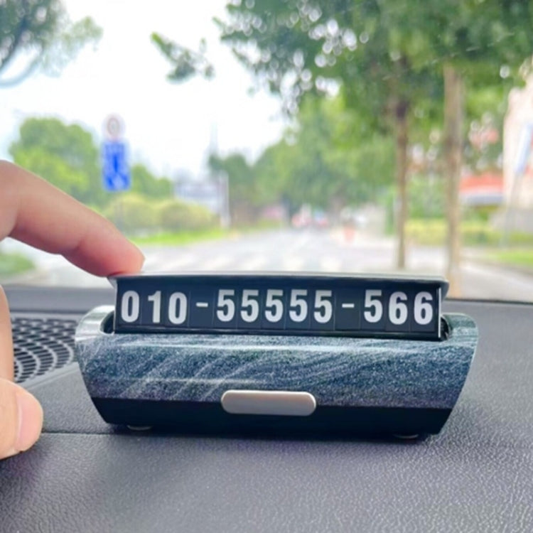 Hidden Luminous Temporary Parking Sign With Car Number, Color: Imitation Stone Pattern - HoMEdemic™ 