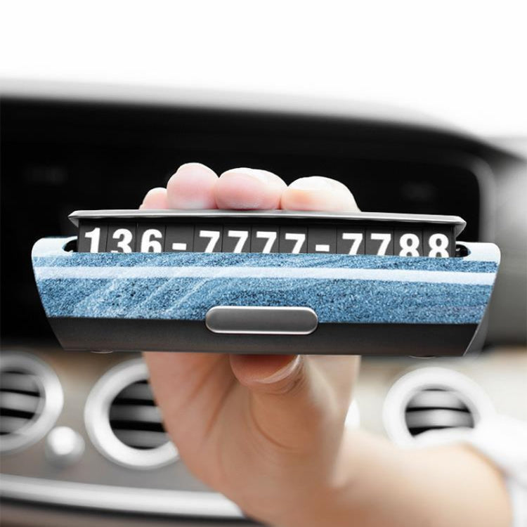 Hidden Luminous Temporary Parking Sign With Car Number, Color: Imitation Stone Pattern - HoMEdemic™ 
