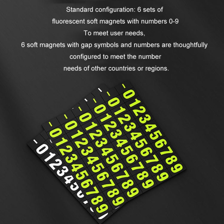 Hidden Luminous Temporary Parking Sign With Car Number, Color: Imitation Wood Grain - HoMEdemic™ 