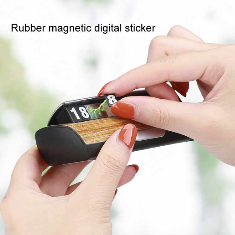 Hidden Luminous Temporary Parking Sign With Car Number, Color: Pure Black - HoMEdemic™ 