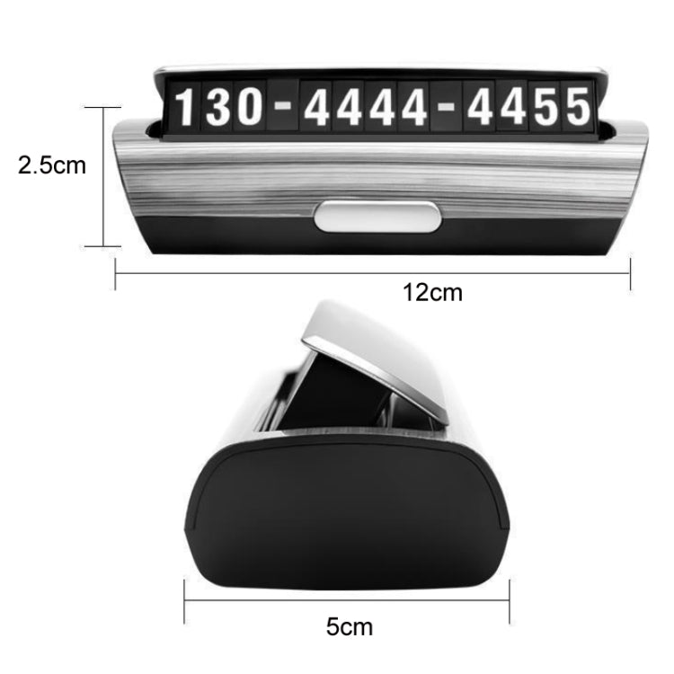 Hidden Luminous Temporary Parking Sign With Car Number, Color: Pure White - HoMEdemic™ 