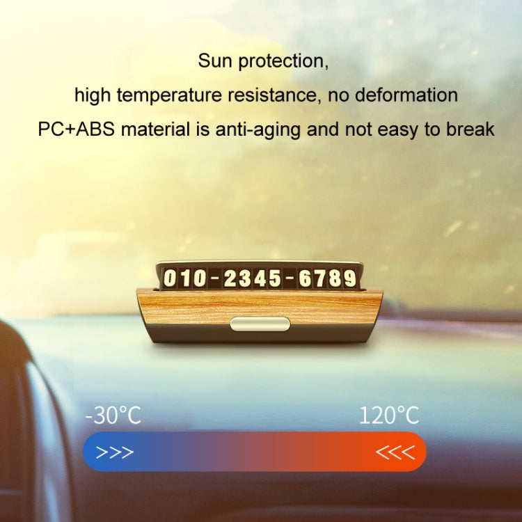 Hidden Luminous Temporary Parking Sign With Car Number, Color: Pure White - HoMEdemic™ 