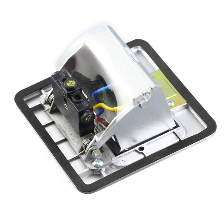 Hidden Pop-up Aluminum Alloy Computer Floor Socket with Cover Bottom Box, EU Plug - HoMEdemic™ 