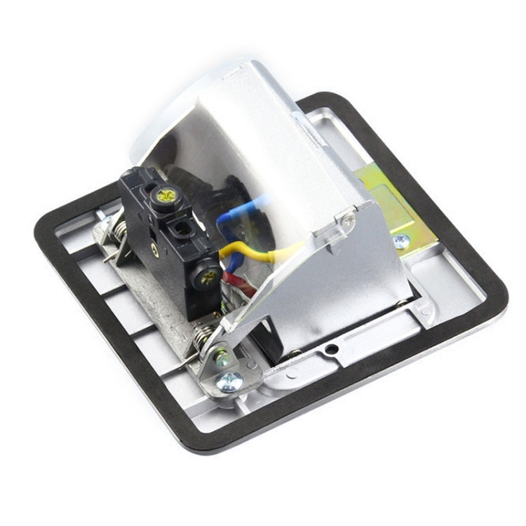 Hidden Pop-up Aluminum Alloy Computer Floor Socket with Cover Bottom Box, US Plug - HoMEdemic™ 