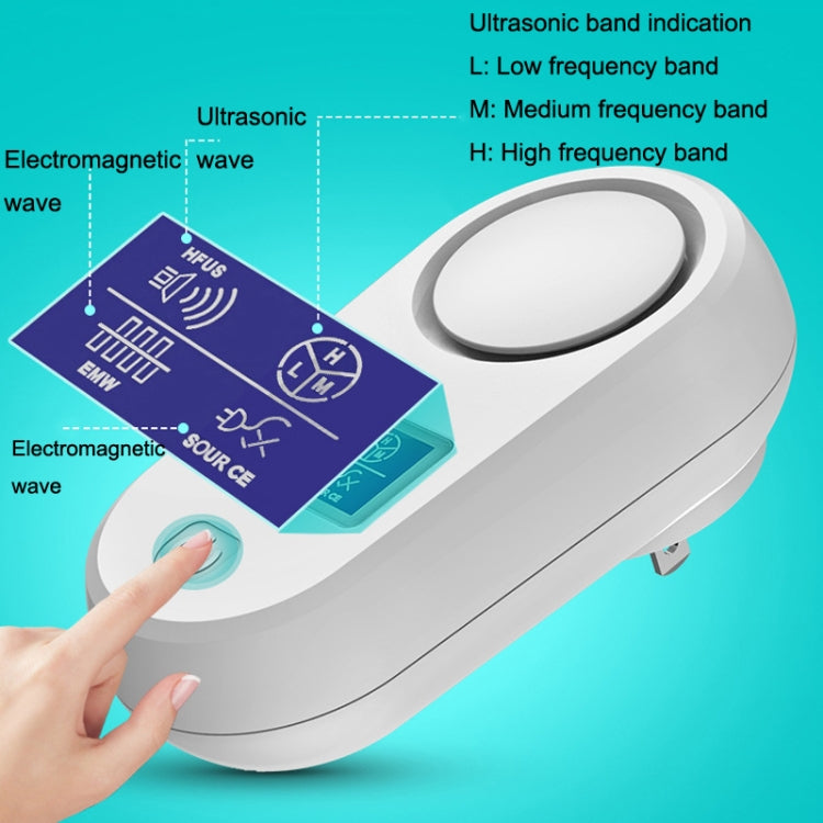 High Power Display Ultrasonic Mouse Repellent Mosquito Repellent Home Intelligent Insect Repellent US Plug(White) - HoMEdemic™ 