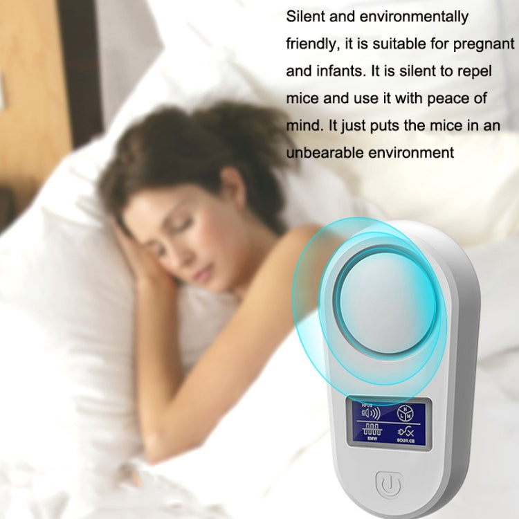 High Power Display Ultrasonic Mouse Repellent Mosquito Repellent Home Intelligent Insect Repellent US Plug(White) - HoMEdemic™ 