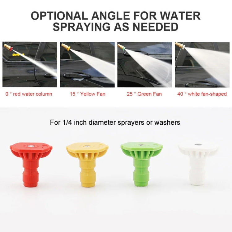 High-pressure Car Washer Nozzle Fan-shaped 1/4 Quick Plug Connector Water Rifle Parts, Specification: 0 Degree (1.2 Nozzle) - HoMEdemic™ 
