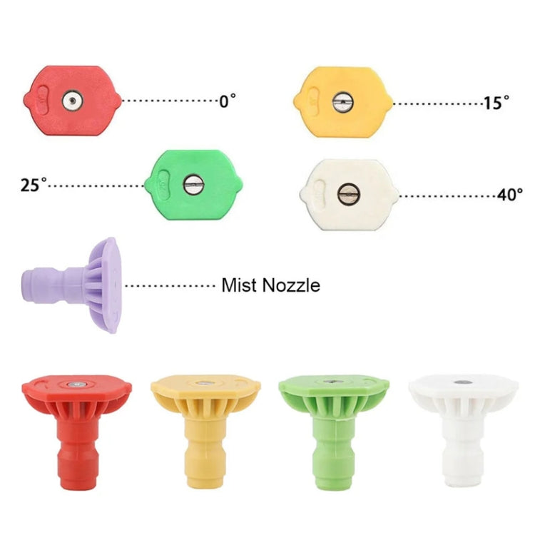 High-pressure Car Washer Nozzle Fan-shaped 1/4 Quick Plug Connector Water Rifle Parts, Specification: 40 Degree (1.6 Nozzle) - HoMEdemic™ 
