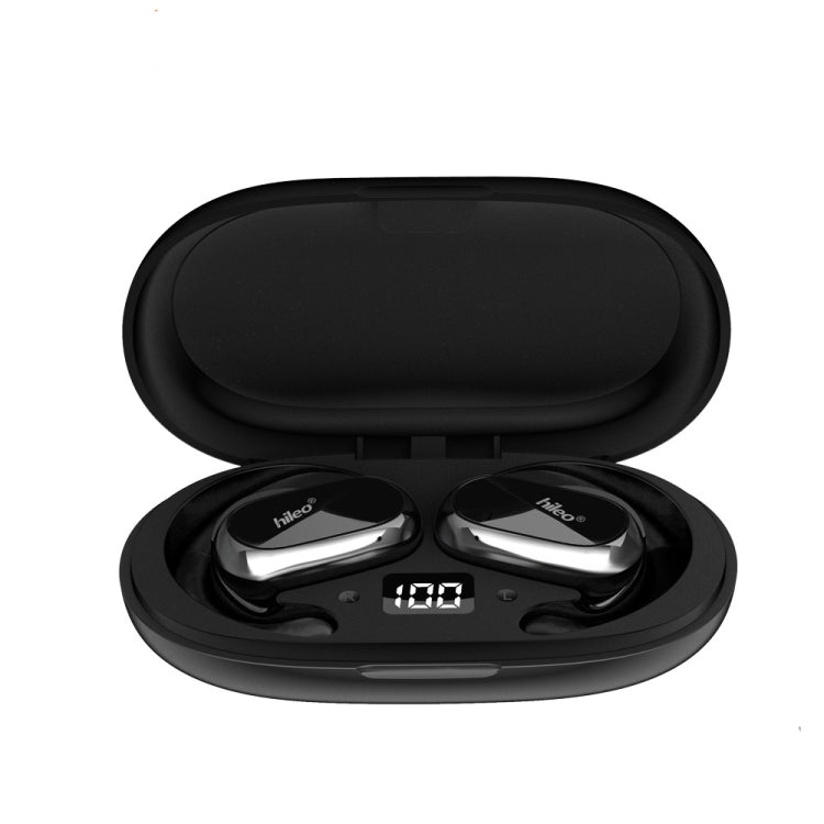 Hileo Hi92 LED Display TWS Wireless Bluetooth IPX5 Waterproof Noise Reduction Earphone(Black) - HoMEdemic™ 