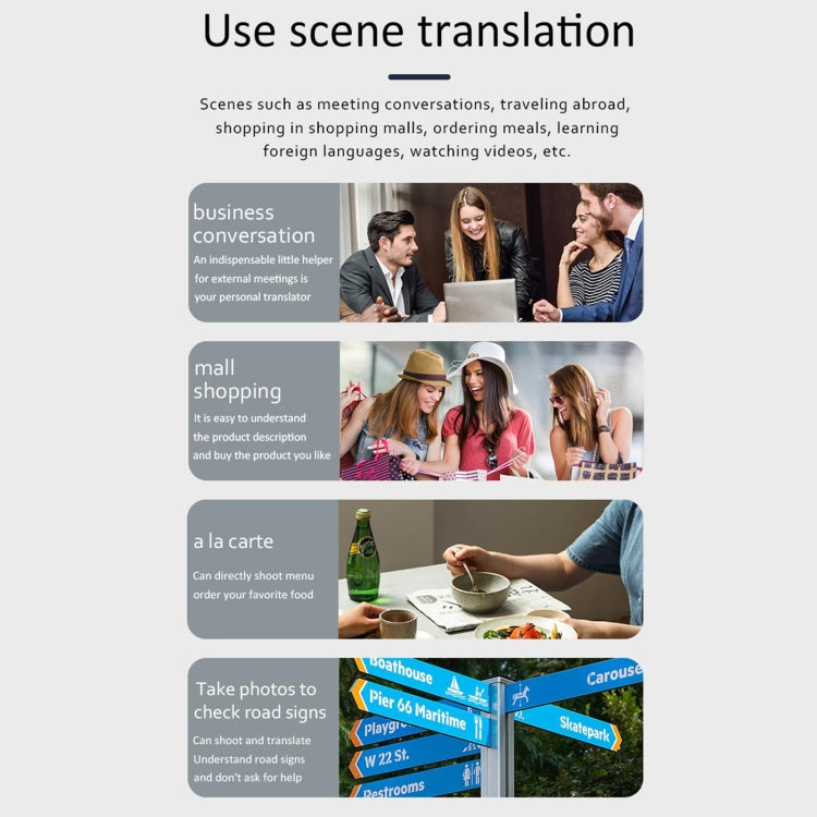 Hishell P40 Smart Translator 135 Languages Voice Intelligent Online Translation Machine Offline Multilanguage Speech Translate(Black) - HoMEdemic™ 