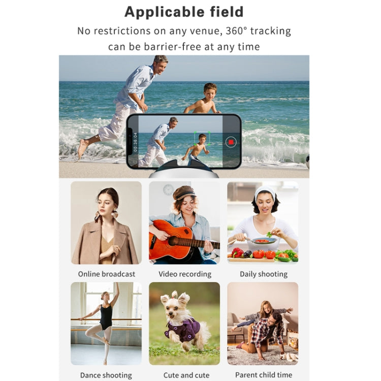 Hishell Rechargeable AI Face Intelligent Follow Shot Gimbal Cell Phone Live Streaming Video Stabilizer(White) - HoMEdemic™ 