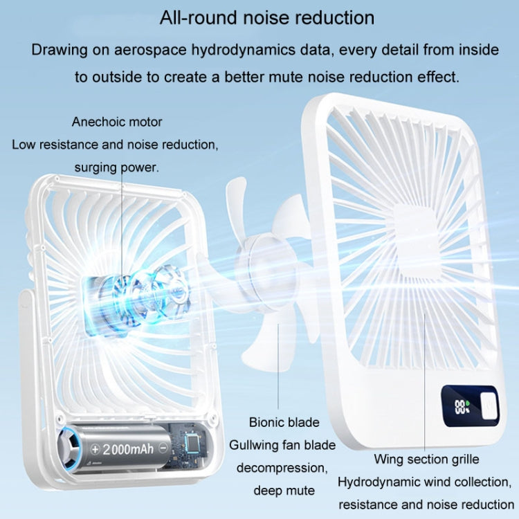 Home Desktop Wall Mounted Fan USB Portable Desktop Mini Fan(White) - HoMEdemic™ 