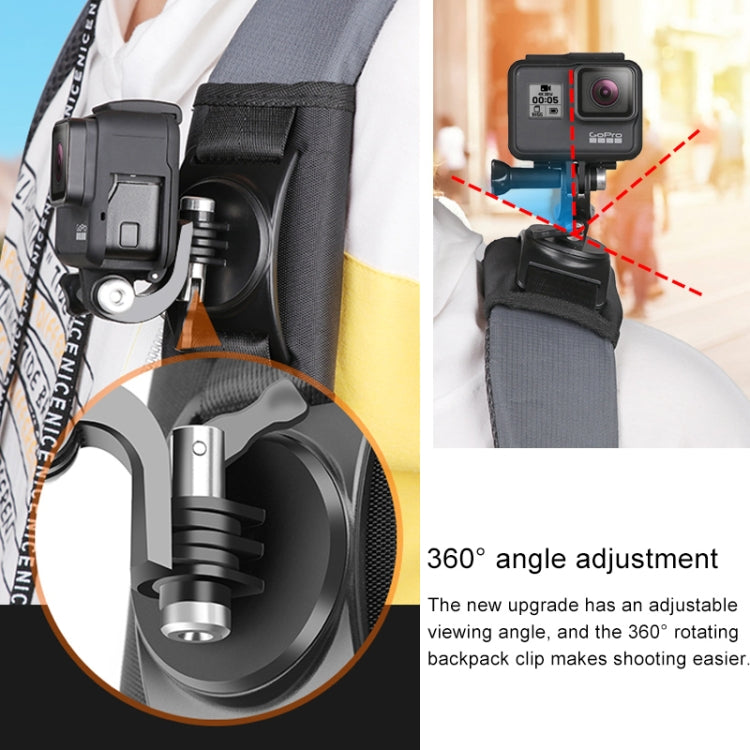 Hook and Loop Fastener Backpack Rec-Mounts Clip Clamp Mount with Screw for GoPro, Insta360, DJI and Other Action Cameras - HoMEdemic™ 