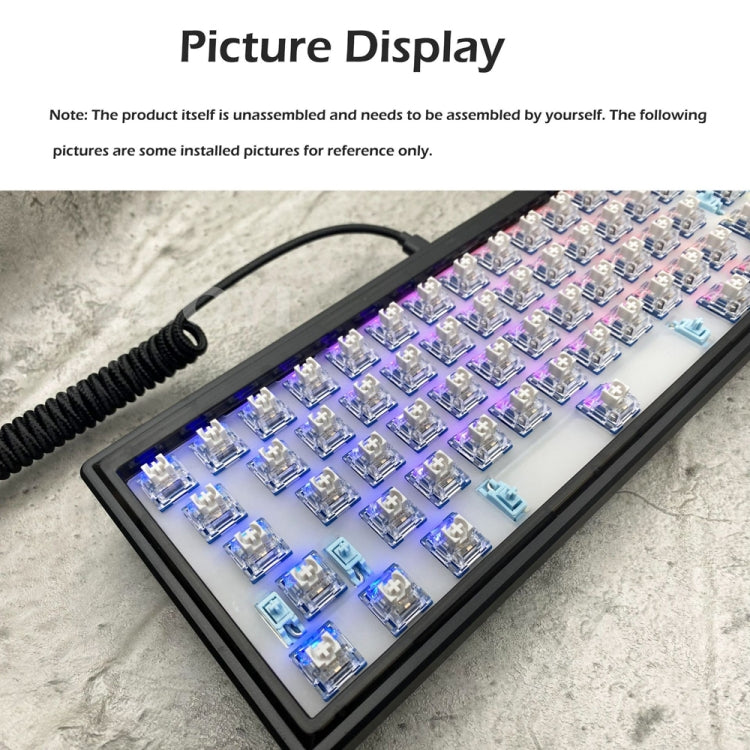 Hot Swap Shaft Wired RGB Back Light Customized Mechanical Keyboard Kit(Purple Transparent) - HoMEdemic™ 