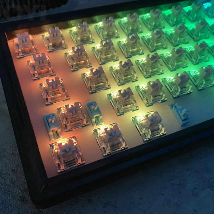 Hot Swap Shaft Wired RGB Back Light Customized Mechanical Keyboard Kit(White) - HoMEdemic™ 