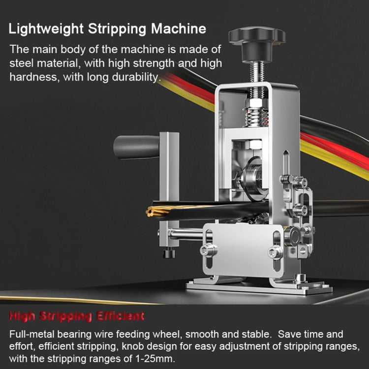 Household Hand-Cranked Small Stripping Machine Waste Wire And Cable Stripping Tool, Style: Peeling Machine - HoMEdemic™ 