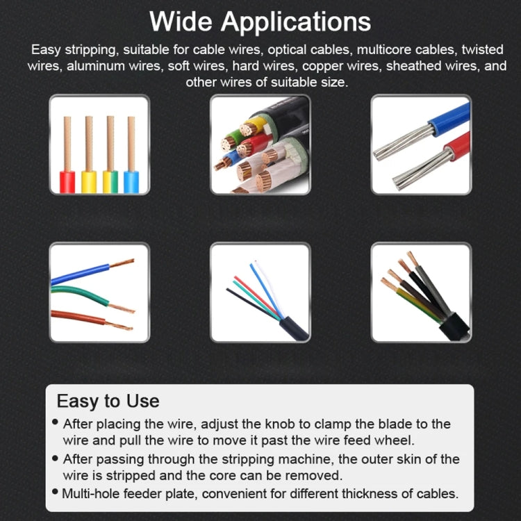 Household Hand-Cranked Small Stripping Machine Waste Wire And Cable Stripping Tool, Style: Peeling Machine - HoMEdemic™ 