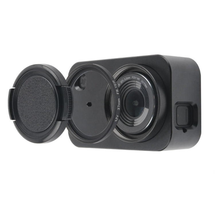 Housing Shell Aluminum Alloy Protective Cage with 37mm Filter Lens & Lens Cap & Screw for Xiaomi Mijia Small Camera (Black) - HoMEdemic™ 