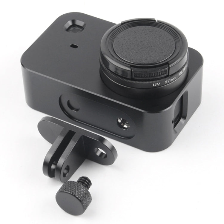 Housing Shell Aluminum Alloy Protective Cage with 37mm Filter Lens & Lens Cap & Screw for Xiaomi Mijia Small Camera (Black) - HoMEdemic™ 