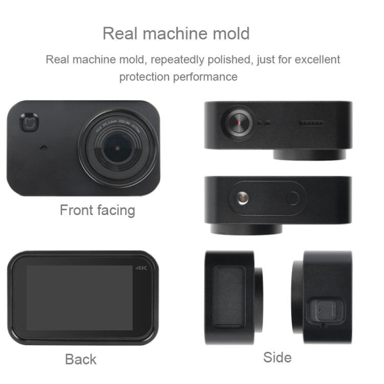 Housing Shell Aluminum Alloy Protective Cage with 37mm Filter Lens & Lens Cap & Screw for Xiaomi Mijia Small Camera (Black) - HoMEdemic™ 
