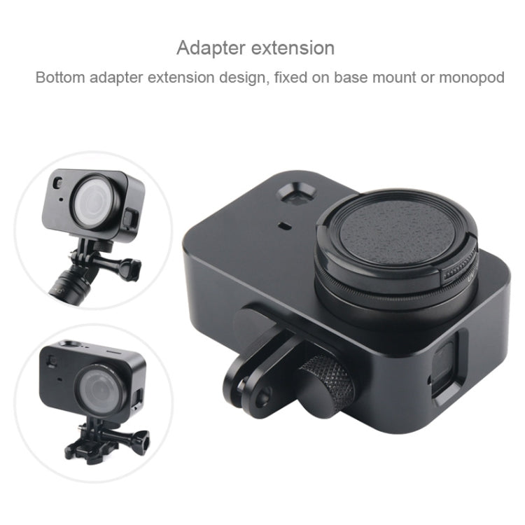 Housing Shell Aluminum Alloy Protective Cage with 37mm Filter Lens & Lens Cap & Screw for Xiaomi Mijia Small Camera (Black) - HoMEdemic™ 