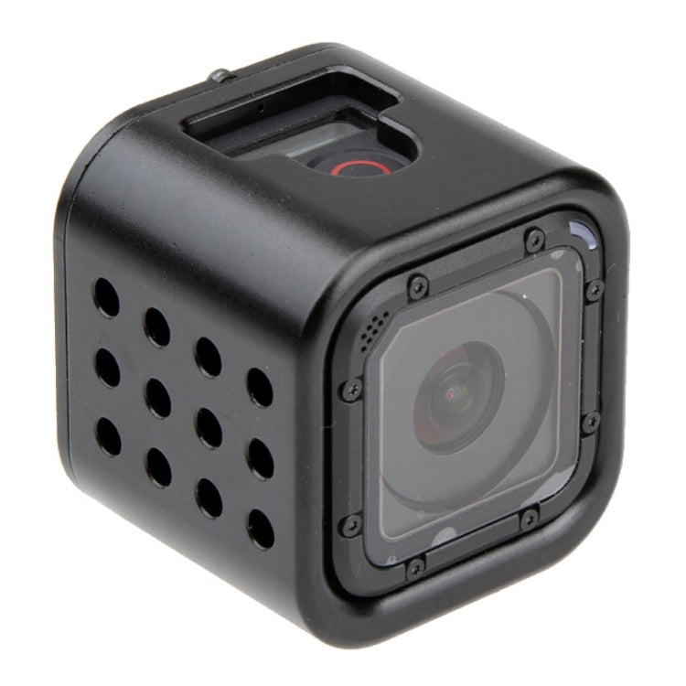 Housing Shell CNC Aluminum Alloy Protective Cage with Insurance Back Cover for GoPro HERO5 Session /HERO4 Session /HERO Session(Black) - HoMEdemic™ 