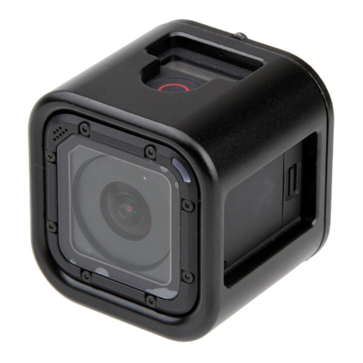 Housing Shell CNC Aluminum Alloy Protective Cage with Insurance Back Cover for GoPro HERO5 Session /HERO4 Session /HERO Session(Black) - HoMEdemic™ 