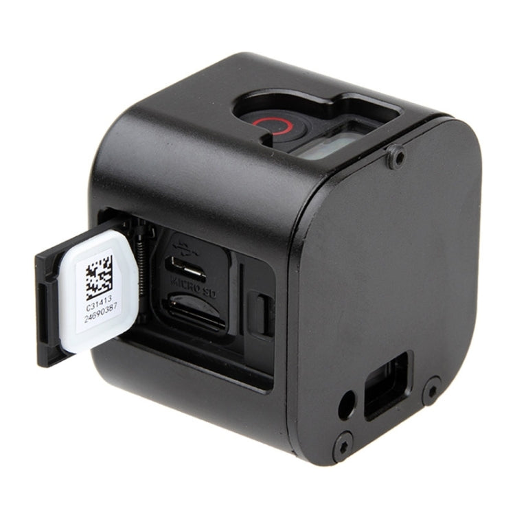 Housing Shell CNC Aluminum Alloy Protective Cage with Insurance Back Cover for GoPro HERO5 Session /HERO4 Session /HERO Session(Black) - HoMEdemic™ 