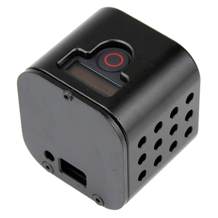 Housing Shell CNC Aluminum Alloy Protective Cage with Insurance Back Cover for GoPro HERO5 Session /HERO4 Session /HERO Session(Black) - HoMEdemic™ 