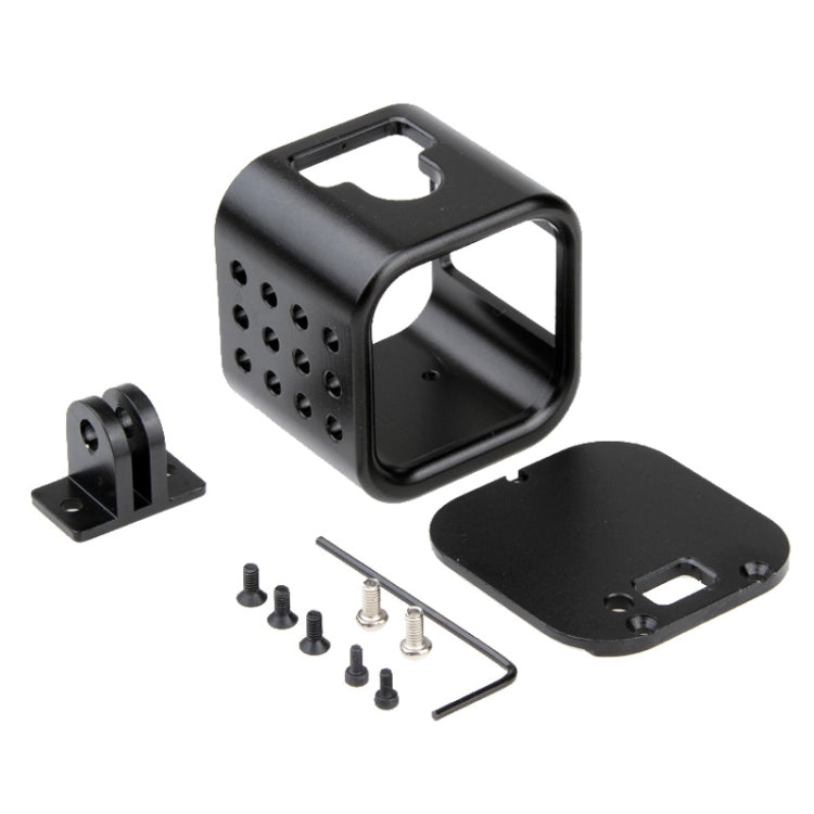 Housing Shell CNC Aluminum Alloy Protective Cage with Insurance Back Cover for GoPro HERO5 Session /HERO4 Session /HERO Session(Black) - HoMEdemic™ 