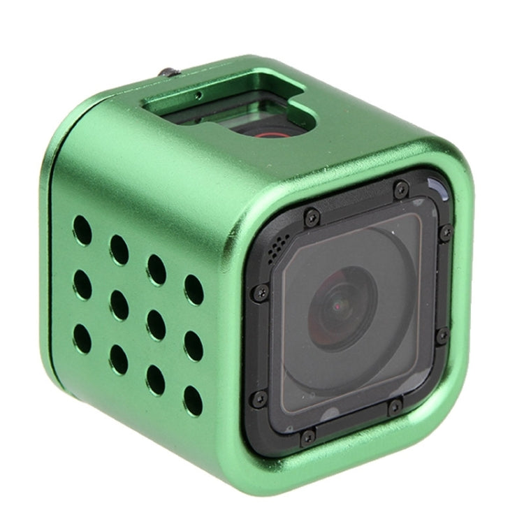 Housing Shell CNC Aluminum Alloy Protective Cage with Insurance Back Cover for GoPro HERO5 Session /HERO4 Session /HERO Session(Green) - HoMEdemic™ 